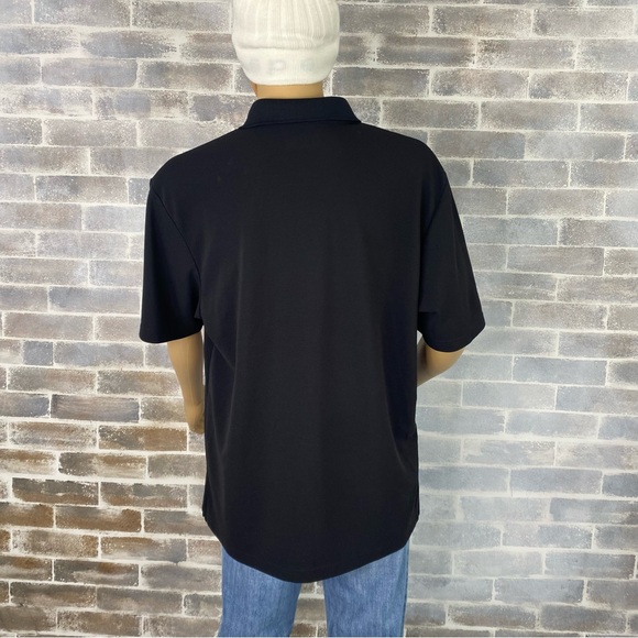 Men’s Grand Slam Performance Black Ribbed Polo Tag-less Shirt Size XL - Picture 4 of 8